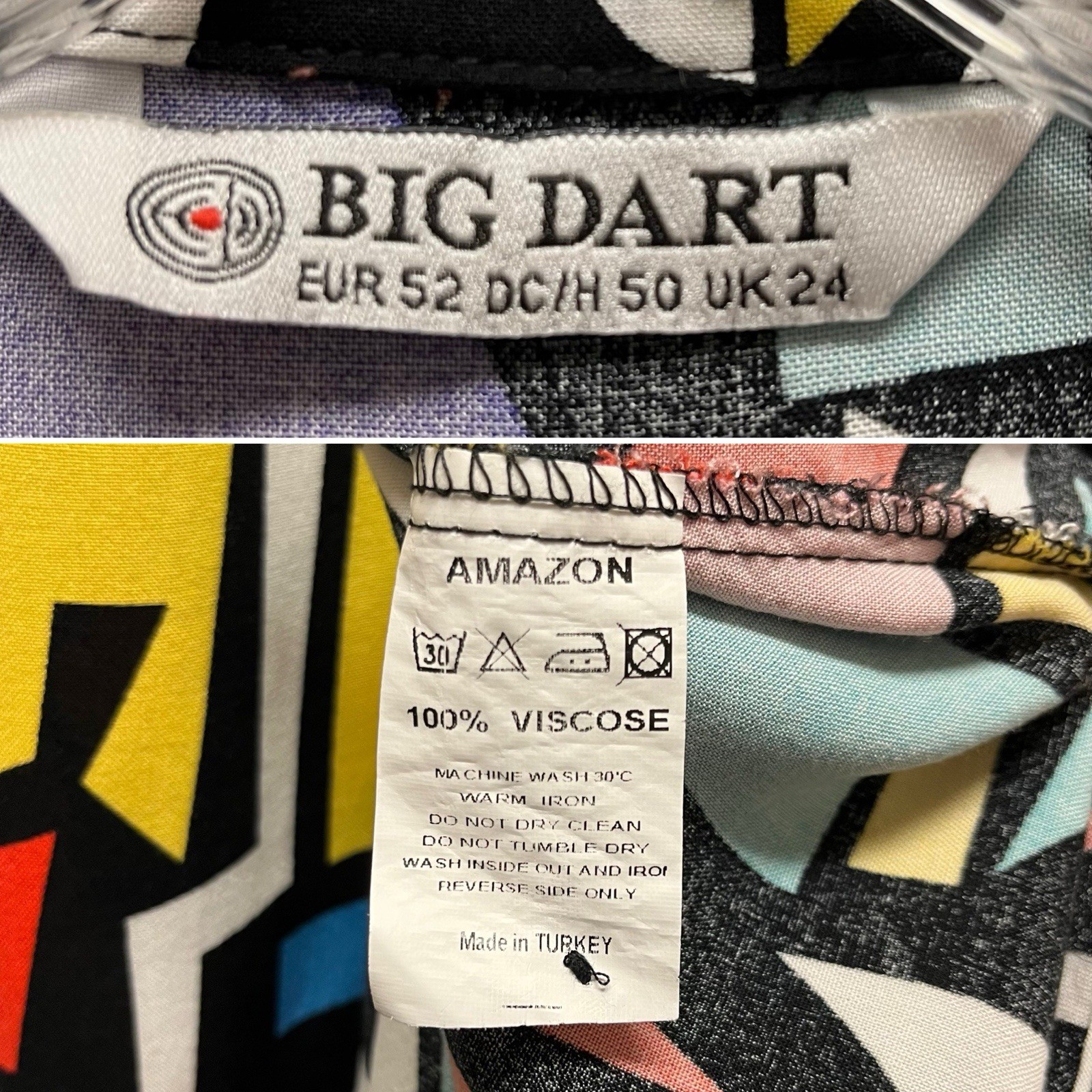 Big Dart Retro 90s 80s Abstract Geometric Print B… - image 3