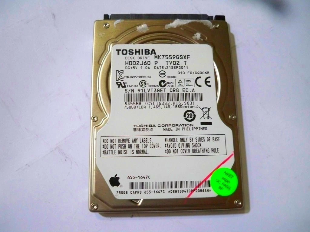 Lot De 2 Disques Durs Internes 2,5'' SATA 750 Go - Pour PC Portable - Occasion Testés