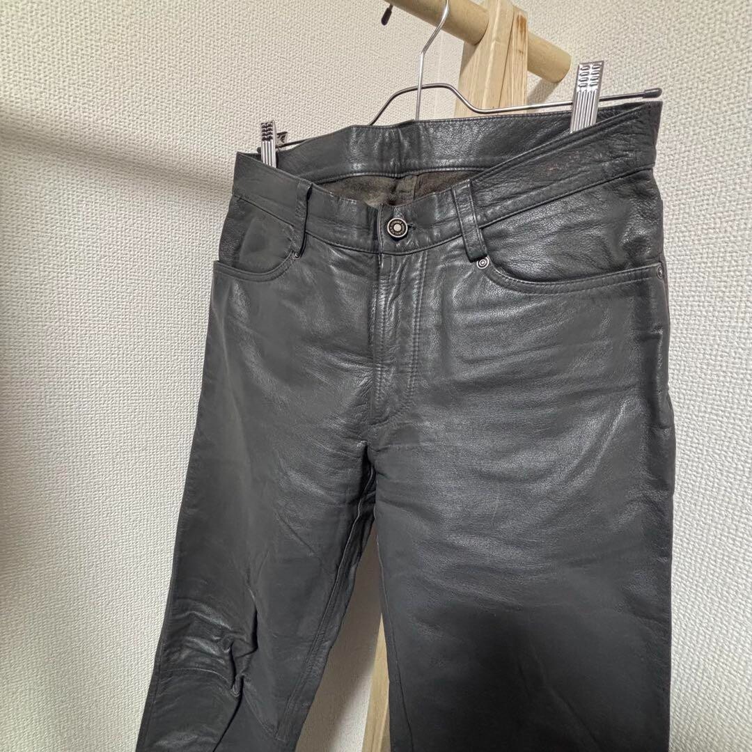 Rare 90s Vintage Jean Paul Gaultier Homme Leather Pants Japan size