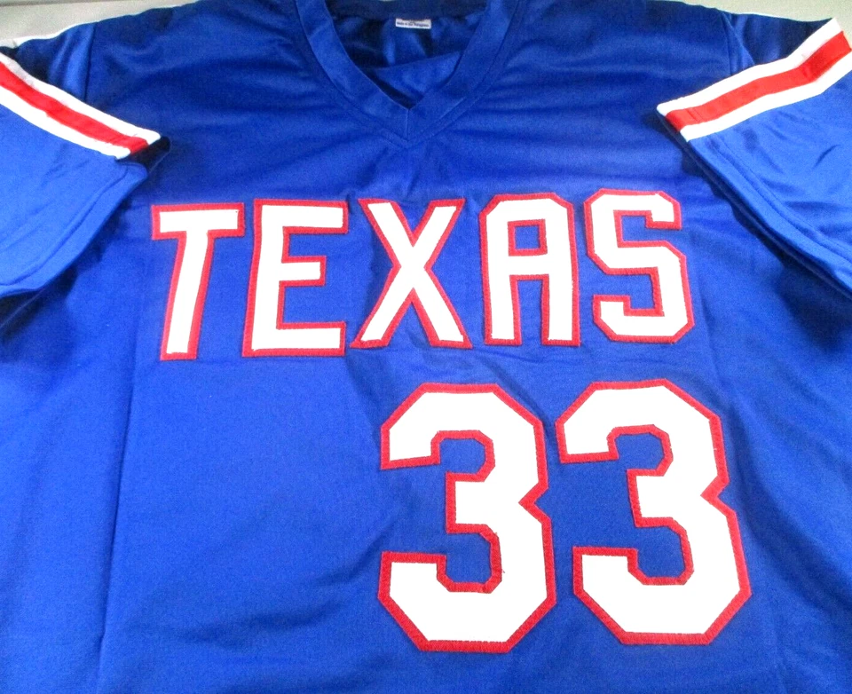 Jose Canseco / Autographed Texas Rangers Blue Custom Baseball Jersey / PSA/DNA - Image 2 of 4