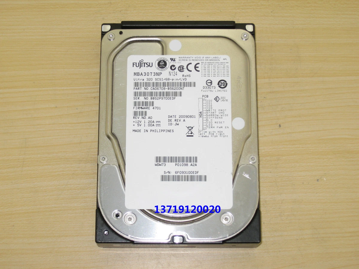 Fujitsu Limited MBA3073NP 73GB 15K Ultra 320 SCSI Internal Hard  