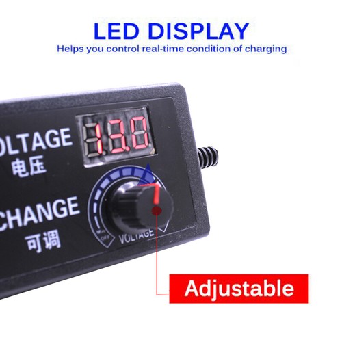Adaptador regulado de CA a DC3-12V 9-24V adaptador de fuente de alimentación adaptador enchufe UE/EE. UU. - Imagen 7 de 12