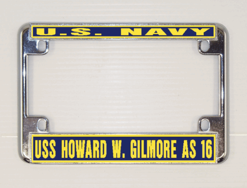 Telaio targa USS HOWARD W GILMORE AS 16 US Navy USN auto-camion-moto - Foto 9 di 11