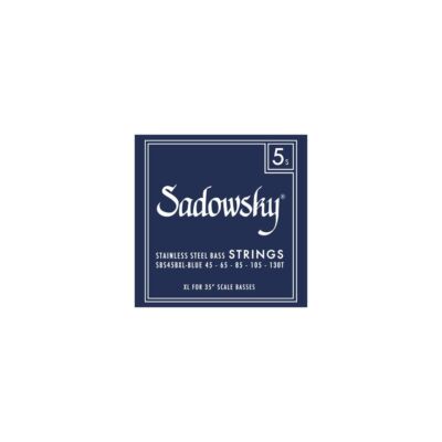 SADOWSKY Blue Label Bass String Set, Stainless Steel, Taperwound, Extra Long (35