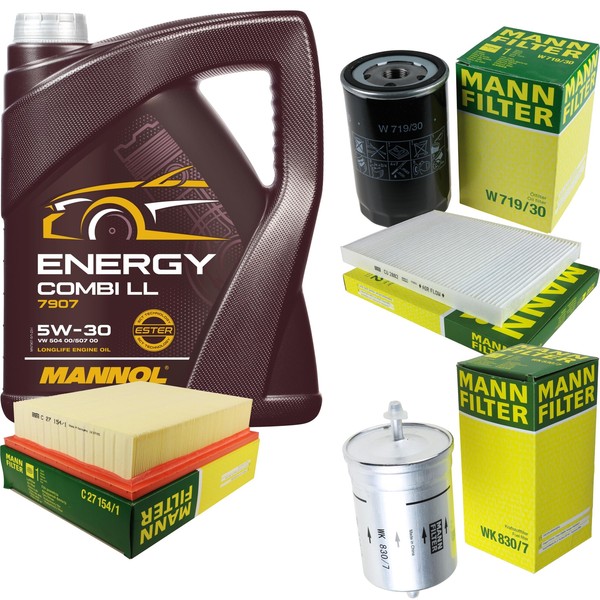 Mann Inspektionspaket 5L Mannol Energy Combi Ll 5W-30 FüR Vw Golf Iii 1.8 2.0-image