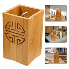 Kitchen Utensils Crock Holder Counter Jar Cutlery Rack Wooden Chopsticks