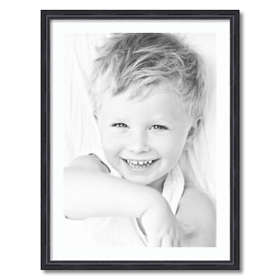 ArtToFrames Matted 24x32 Black Picture Frame with 2'' Mat, 20x28 Opening 4083