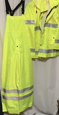Safety Work / Rainwear Bib Overalls And Jacket L- XL Kishigo Storm Stopper