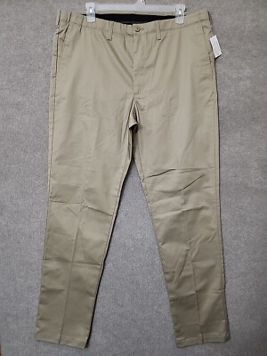 Lands End Tailored Fit Plain Front Chino Pants Mens 42x37 Tall