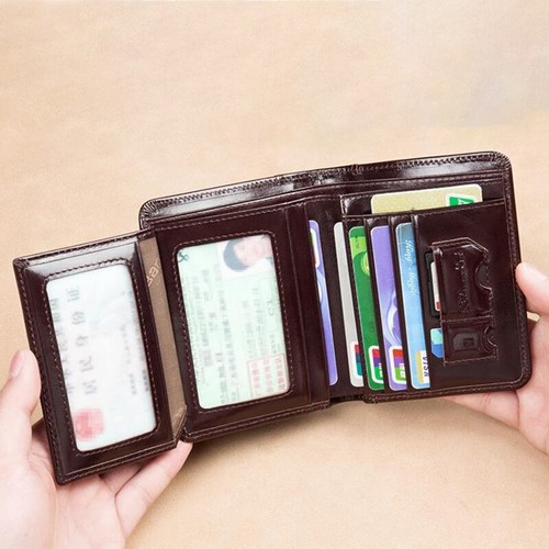 1pc for Male Genuine Leather Wallets Men Wallet Credit Business Card Holder> - Picture 6 of 9