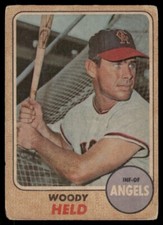 GOOD+ VENEZUELAN WOODY HELD 1968 VENEZUELA TOPPS #289 WHITE LETTERS *TPHLC-6084