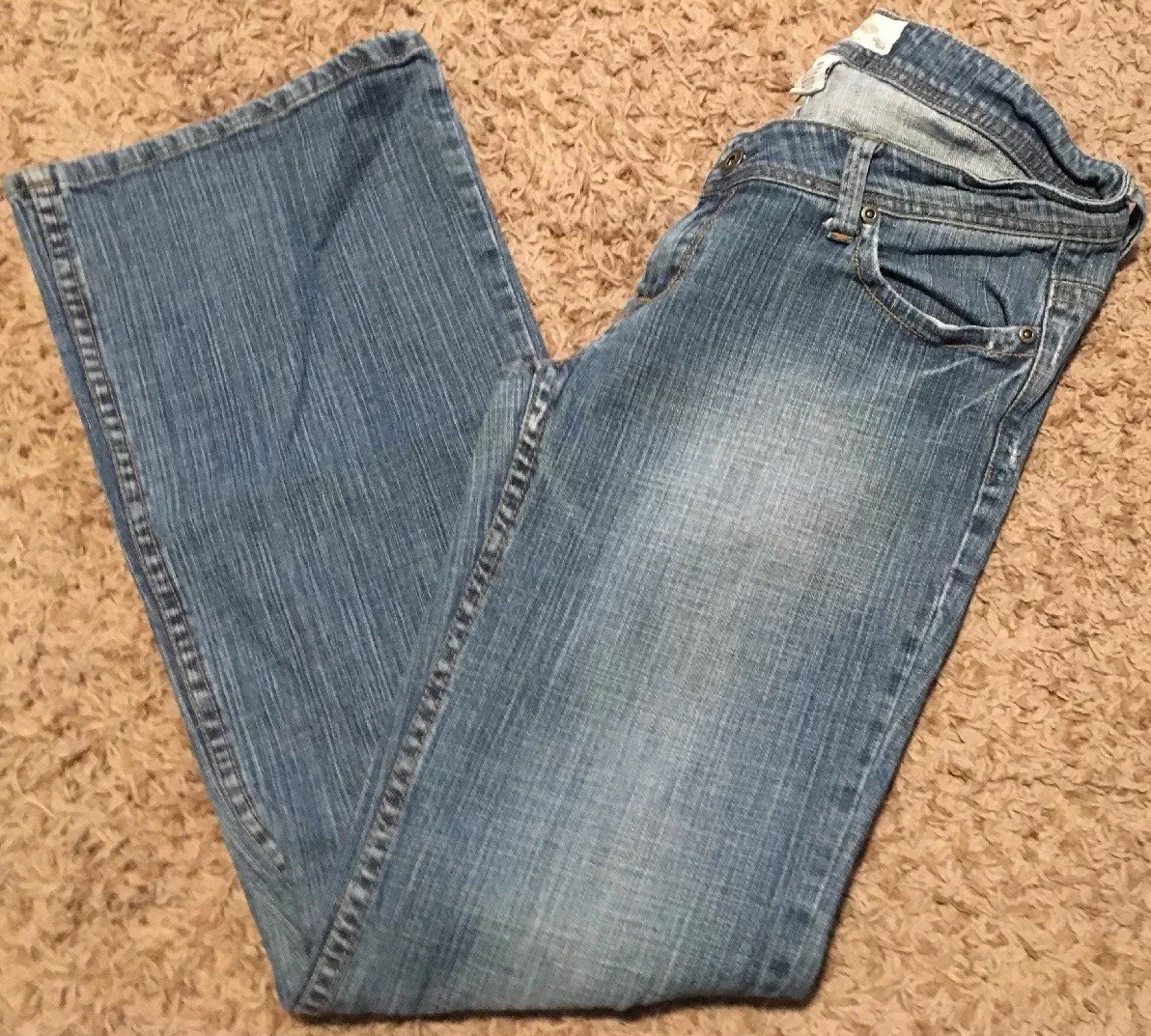 Jean Maurices Taille 5/6 (Juniors) - Coupe Flare (patte D'eph) - Denim Bleu Foncé - Occasion