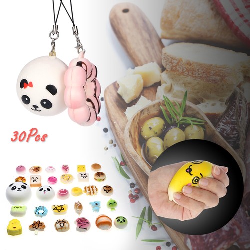 30 Pcs Simulierter Brot Donut Cake Anhänger Kuchenbrötchen Telefonriemen - 第 10/12 張圖片
