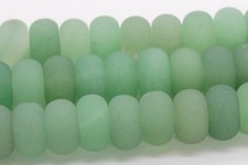 Natural Matte Green Aventurine Grade AAA Rondelle Loose Beads 6x4MM 8x5MM 10x6MM