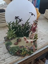 Vintage Hunting Wildlife Dog Moon Table Lamp Ducks