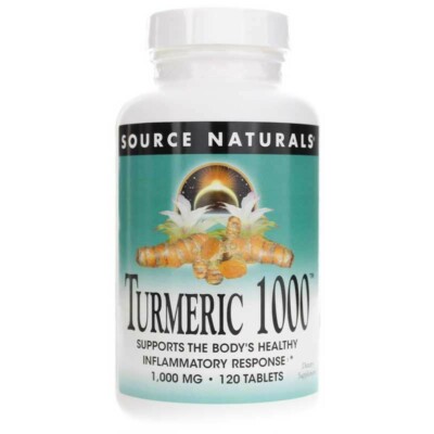 Source Naturals Turmeric 1000  1,000 mg 120 Tablets, Suitable for Vegetarians