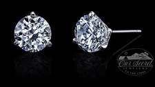 2 ct Martini Earring Top Russian Extra Brilliant CZ Moissanite Simulant One Only