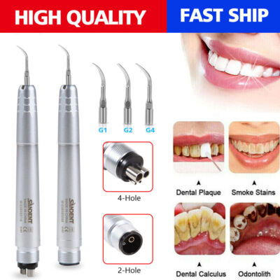 Dental Ultrasonic Air Scaler Handpiece 2H/4H Scaling Perio Tips G1,G2,G4 DL