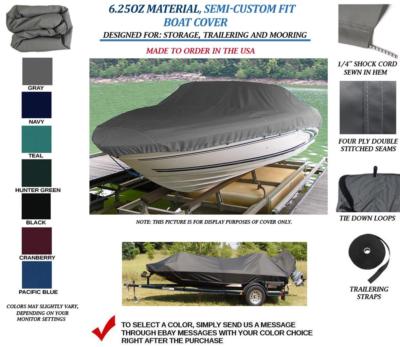 ニューボートカバーHYDRA-SPORT LS 175 SC 1994-1998 6.25oz SEMI-CUSTOM BOAT COVER FITS HYDRA SPORT LS 175 SC PTM O/B