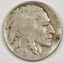 1915-d Buffalo Nickel Error Massive Die Crack Under Indian's Hairline  VF 179485