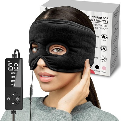 Moist Heat Sinus Pressure Relief Mask with 3 Heat Settings, Extra Large Face 