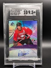 2020-21 SP Game Used - Purple Burst Auto - Dylan Cozens /5 SGC 9.5 (RC)