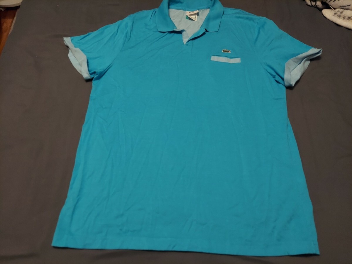 Lacoste Men's Colorblock Regular Fit Pique Polo Shirt Size XL NWT Gray  Aqua