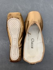 Chacotte Veronese-II Pointe Shoes Bronze Satin 23.5 EE Hard Shank