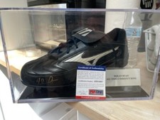 Nolan Ryan gold autographed baseball cleat COA PSA - Incredible Ink & condition!