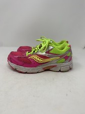 Saucony Cohesion 8 LTT Pink/Citron Lace Up Fashion Sneakers Shoes Women s Sz: 4W