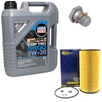 MotoröL Set 5W-30 5 Liter + ÖLfilter SH 440 P + Schraube FüR BMW 3Er 5Er 7Er E34