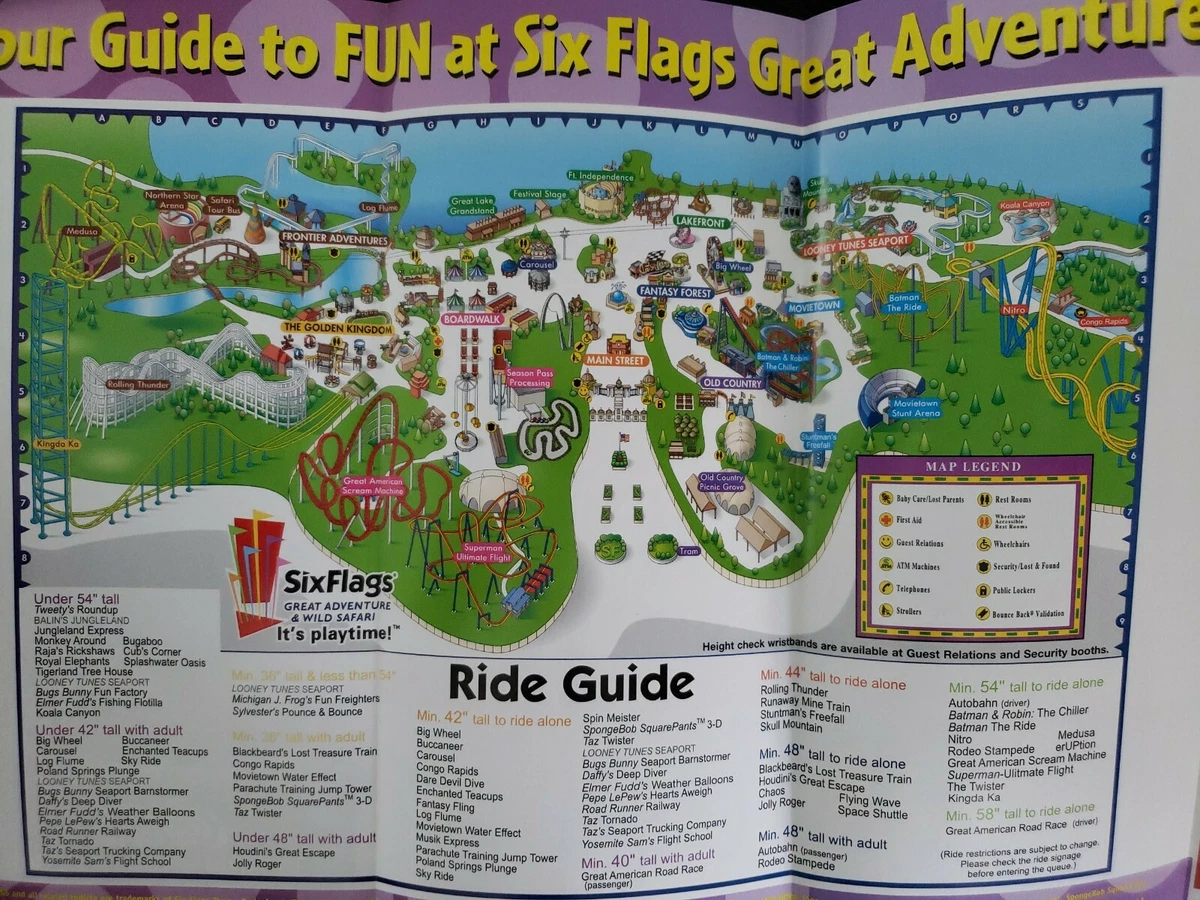 Six Flags Great Adventure Map