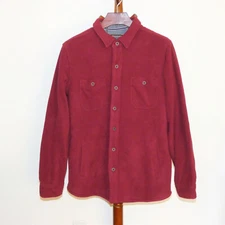 Weatherproof Vintage Insulated Lined Red Fleece Button Shirt Jacket size Large