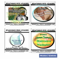 Audio MIND SPA Brainwave Entrainment Technology HYPNOSIS BRAIN MEDITATION- 4 CDs