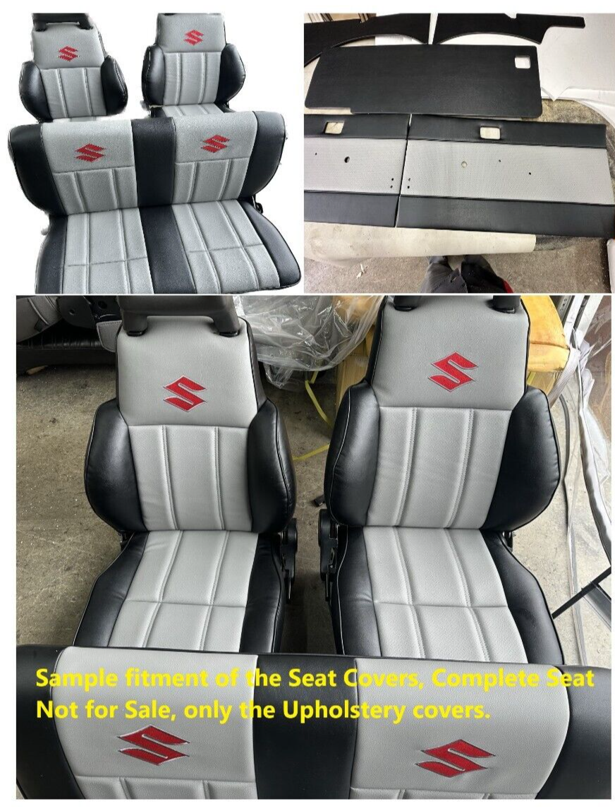 1986-1995 Suzuki Samurai seat covers and ALL Panels (Dk Grey and LT ...
