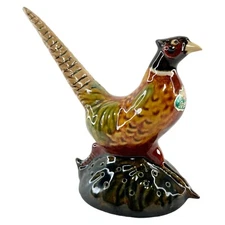 Rosemeade North Dakota Pheasant Bird Pottery Figurine Ceramic Glossy Home Deco