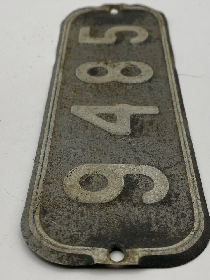 Vintage Sign Number "9485" House Door Plate Metal Tin Retro - Image 3 of 4