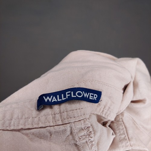 Wallflower Overall Shorts Damen 2X Jr beige Leinenmischung Tasche verstellbarer Riemen - Bild 2 von 5