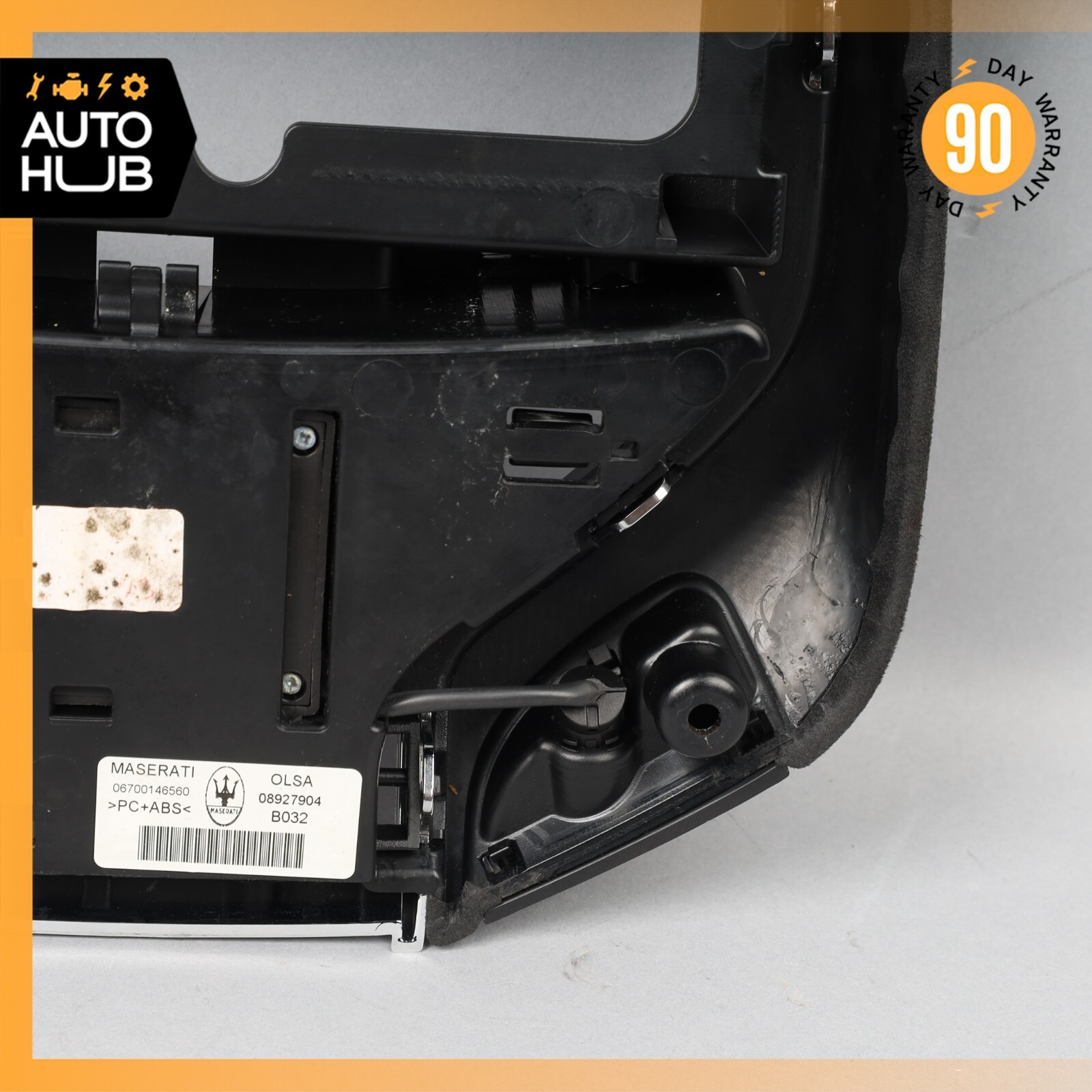 14-16 Maserati Quattroporte M156 GTS Overhead Dome Light Lamp Housing Suede OEM