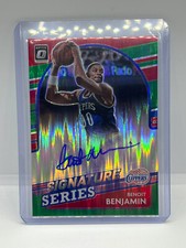 2021-22 Optic Green Shock Benoit Benjamin Signature Series Auto Card SP