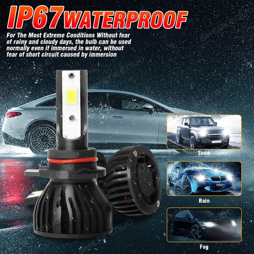 9012 HIR2 For Jeep Cherokee 2014 2015 6000K LED Headlight Bulbs High/Low Beam - Picture 9 of 12