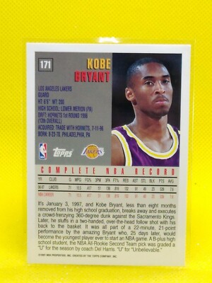 Kobe Bryant 1997-98 Topps #171 | eBay