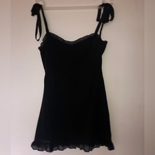 Honet Strappy Ruffled Hem Mini A-Line Sundress size S