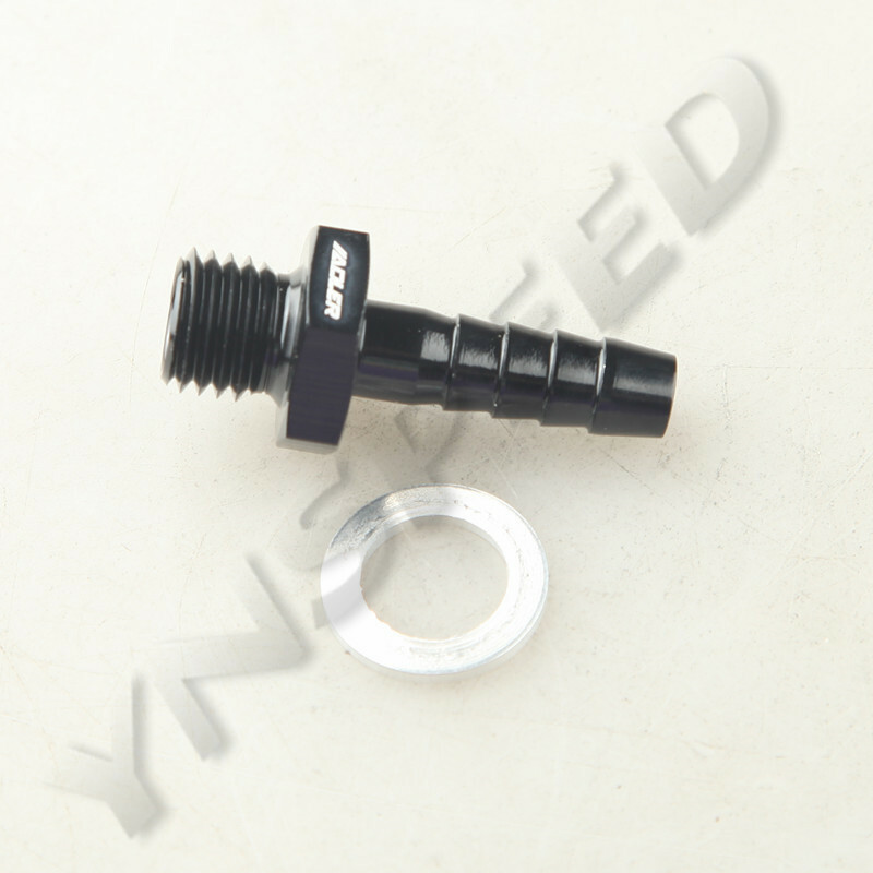 Aluminum Fuel Pump Inlet Hose Barb Fitting Adapter M10 12 14 18 Bosch