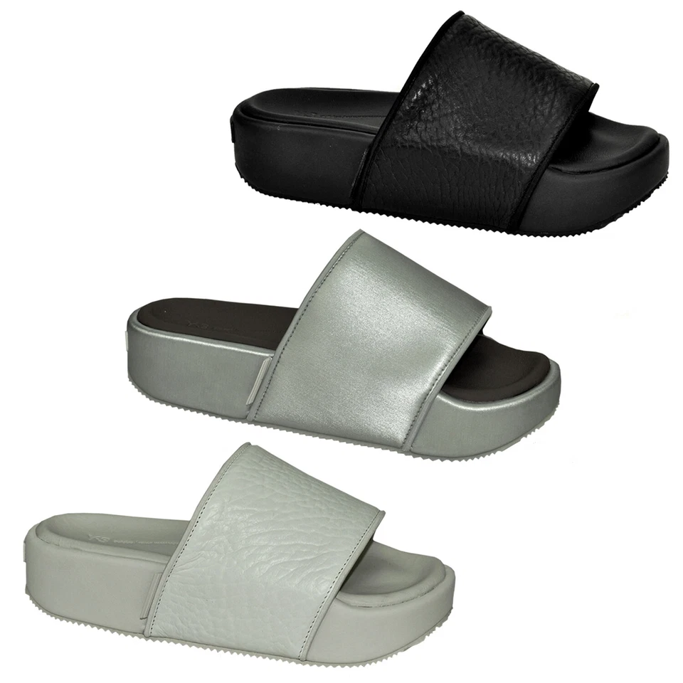 Adidas Sandales Tongs Y-3 Slide HR1938/HR1940/HQ3665 Cuir Multi-Couleur - Photo 1/1