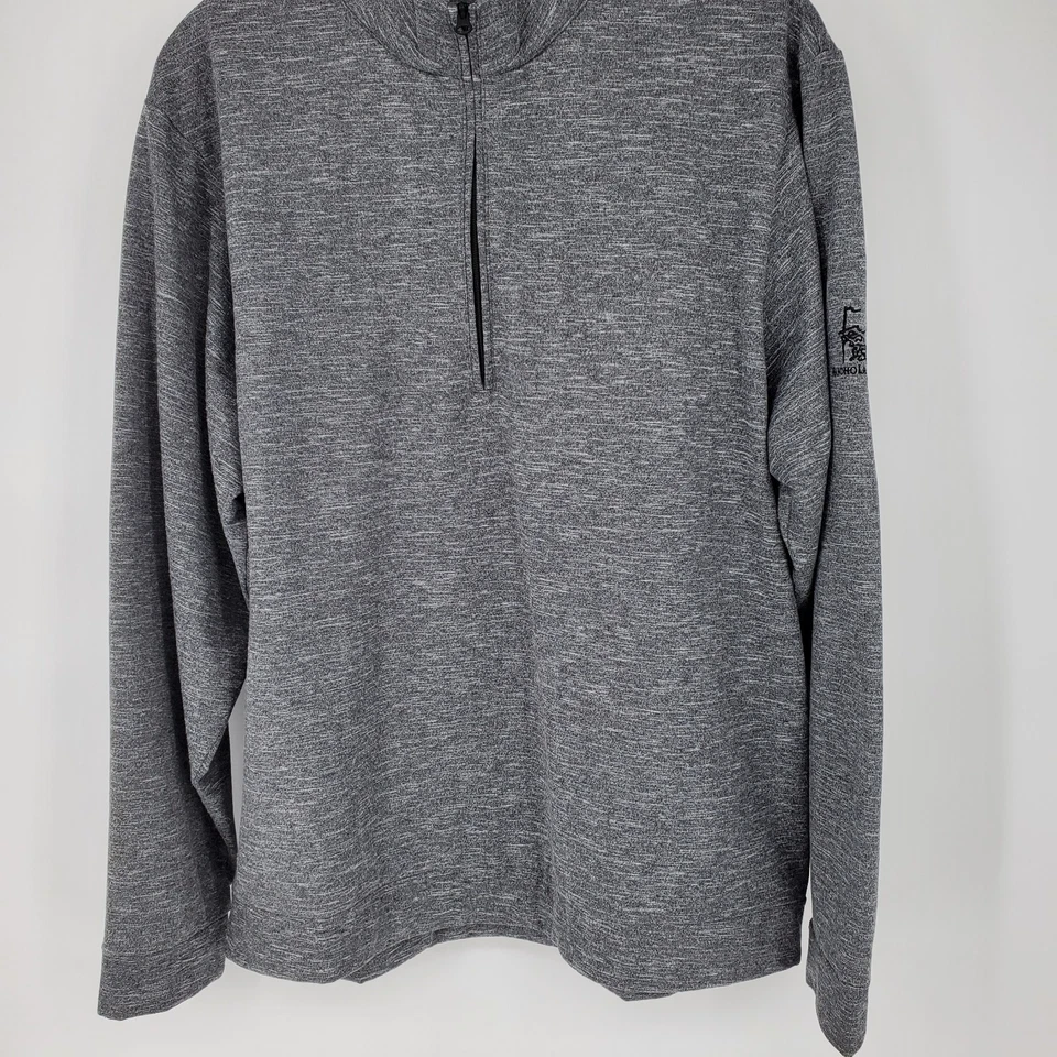 Pullover térmico de golf Sun Mountain Bridger para hombre grande gris manga larga 1/4 cremallera Foto 3 de 4