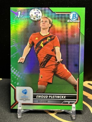 2022 Bowman Chrome UEFA Under 21 EWOUD PLETINCKX Green Refractor 73/199 #127 SP