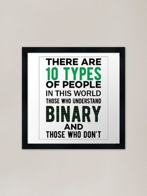 Those Who Understand Binary And Tho Gerahmtes Wandbild Poster Leinwanddruck Bild