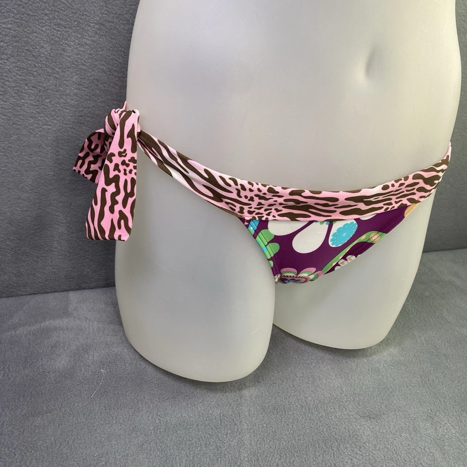 Bikini Cia Maritima Brasileño Mujer M Púrpura Floral Estampado Animal Descarado Hippie Foto 2 de 4