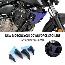 Downforce Spoilers Blue Side Naked Wing Deflector For Yamaha MT-07 MT07 18-2020